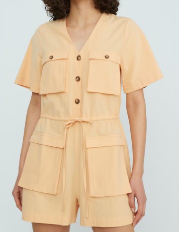 Salopetă scurtă EDITED, portocaliu