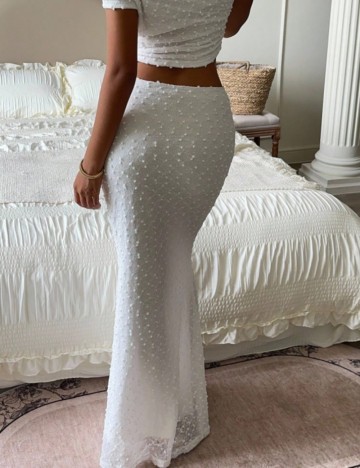 Fustă maxi Shein, alb