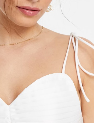 Rochie mini Collective the Label Petite, alb