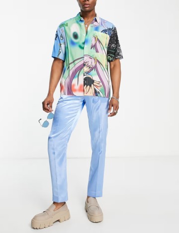 Pantaloni ASOS, albastru