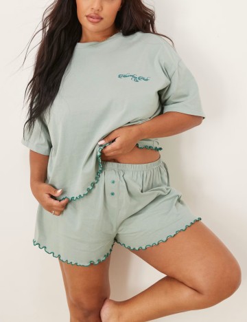 Compleu pijamale ASOS, verde