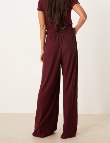 Pantaloni de pijama ASOS, vișiniu