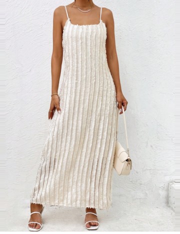 Rochie maxi Shein, crem