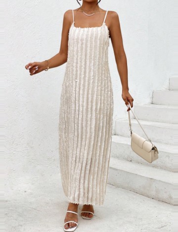 Rochie maxi Shein, crem