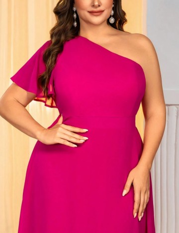 Rochie maxi Shein Curve+, roz
