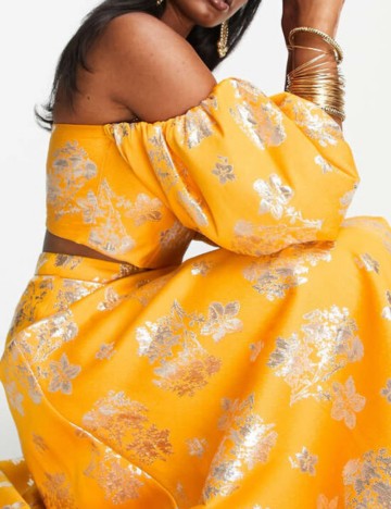 Cămașă cu m&acirc;necă scurtă ASOS, portocaliu