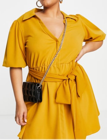 Rochie mini ASOS, galben muștar