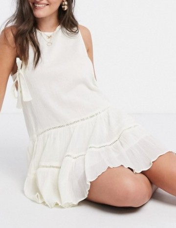 Rochie mini ASOS, crem