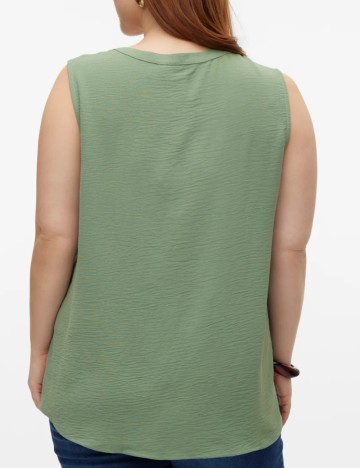 Cămașă cu m&acirc;necă scurtă Vero Moda, verde