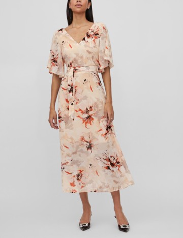 Rochie midi Vila, mix culori
