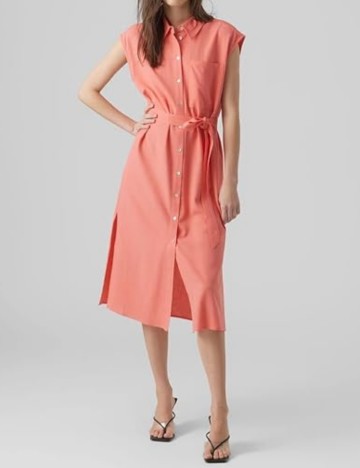Rochie midi Vero Moda, roz