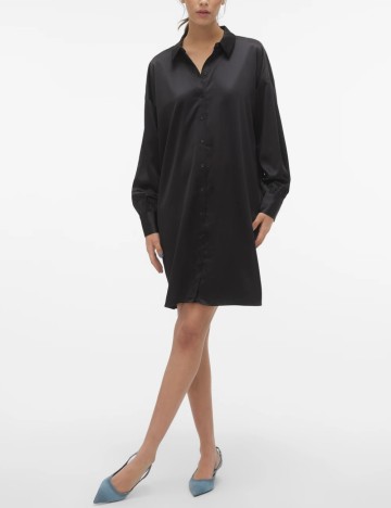 Rochie tip cămașă Vero Moda, negru