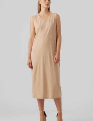 Rochie midi Vero Moda, bej