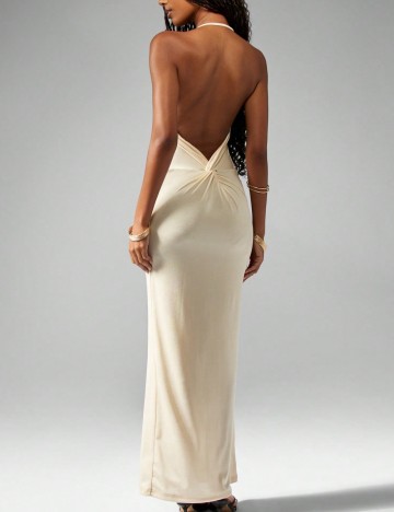 Rochie maxi Shein Missguided, crem