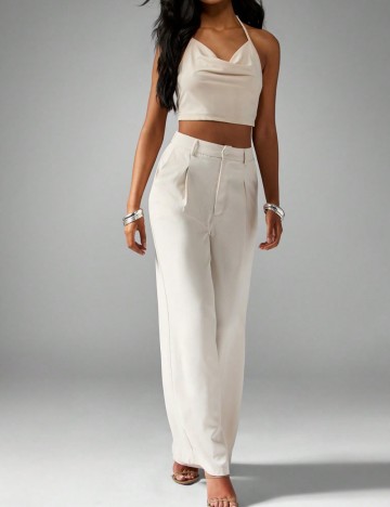 Pantaloni Shein Missguided, crem