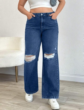 Jeans Shein Curve+, albastru