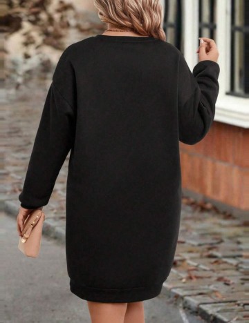 Rochie mini Shein Curve+, negru