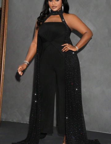 Salopetă Shein Curve+, negru