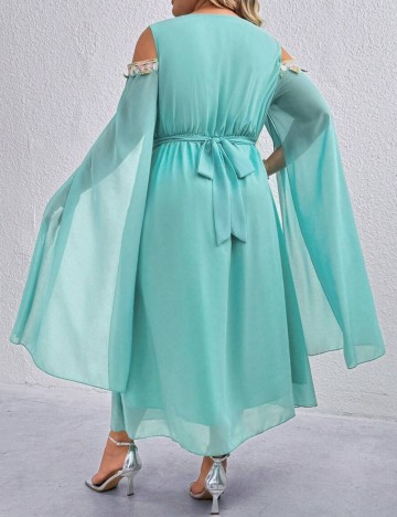 Rochie midi Shein Curve+, turcoaz