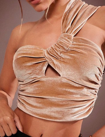 Top Shein HAUTE, bej