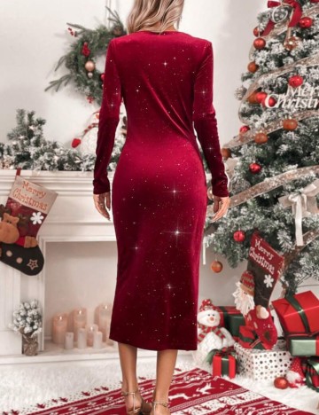 Rochie midi Shein, vișiniu