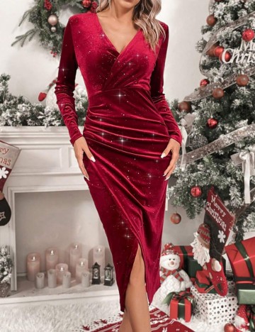 Rochie midi Shein, vișiniu