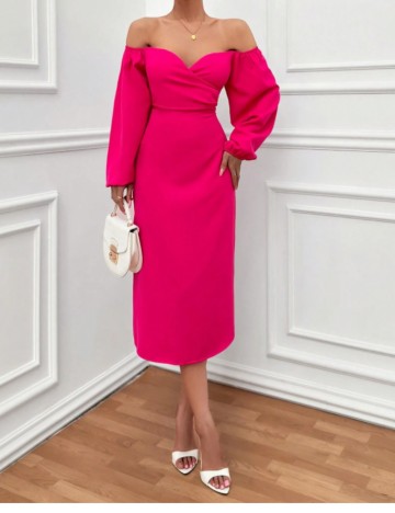 Rochie midi Shein, roz