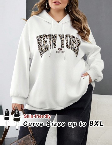 Hanorac Shein Curve+, alb