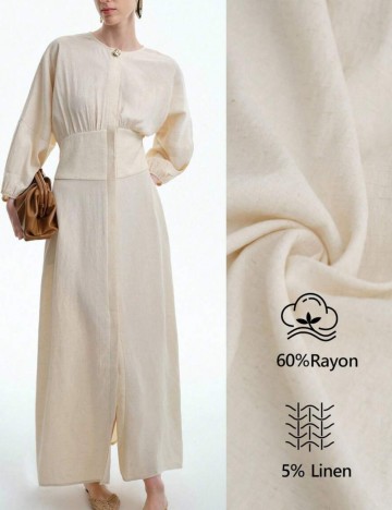 Rochie maxi Shein, crem