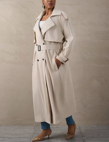 Trench Shein Curve+, bej