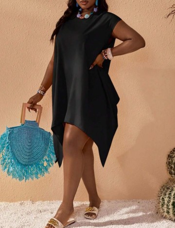 Rochie de plajă Shein Curve+, negru