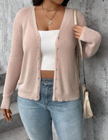 Cardigan Shein Curve+, bej
