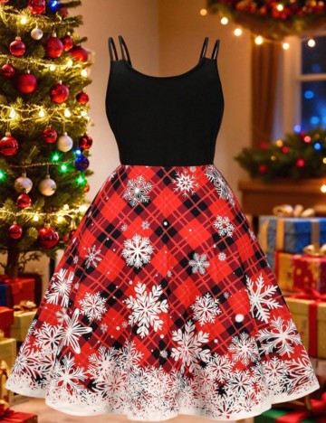 Rochie midi Shein Curve+, mix culori