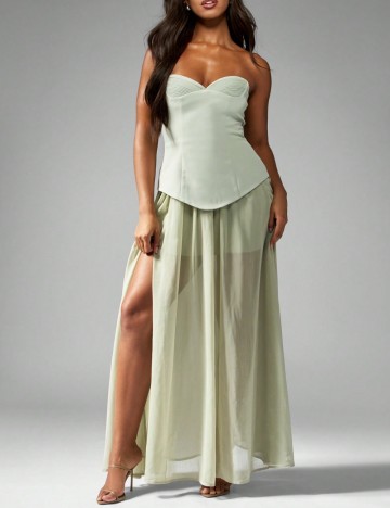 Rochie maxi Shein, verde