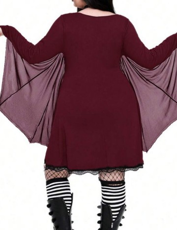 Rochie mini Shein Curve+, vișiniu