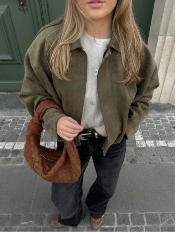 Jachetă Shein, kaki