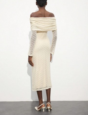 Rochie midi Shein, crem