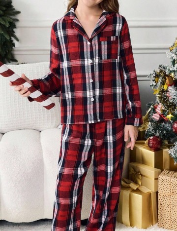 Compleu pijamale Shein, roșu