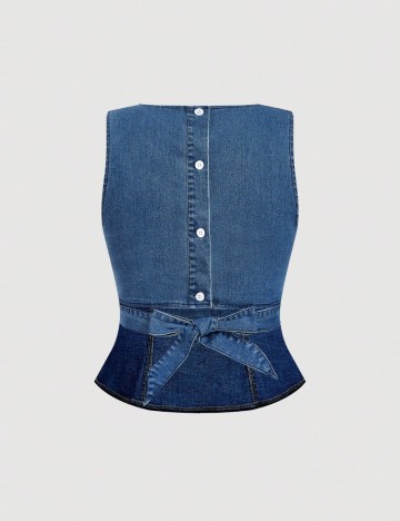 Top Shein Curve+, albastru