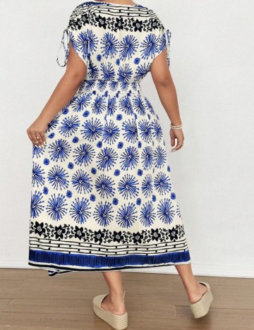 Rochie maxi Shein Curve+, mix culori