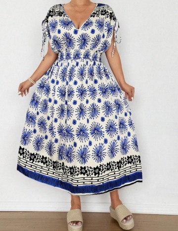 Rochie maxi Shein Curve+, mix culori