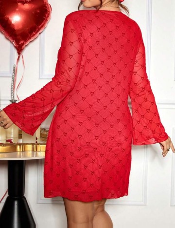 Rochie mini Shein Curve+, roșu