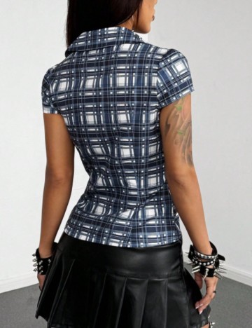 Cămașă cu m&acirc;necă scurtă Shein, mix culori