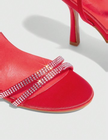 Sandale Cu Toc Shein, roșu