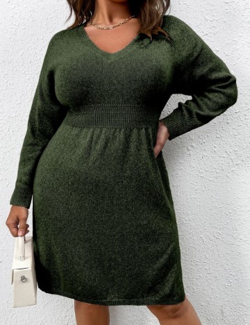Rochie mini Shein Curve+, verde