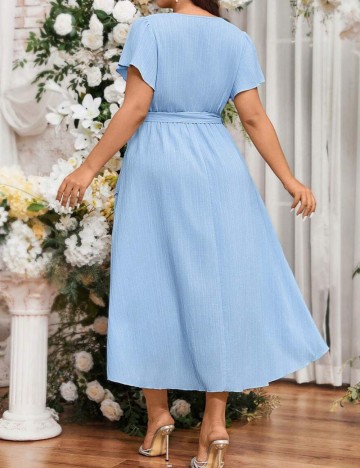 Rochie midi Shein Curve+, albastru