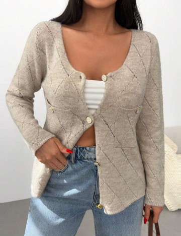 Cardigan Shein, crem