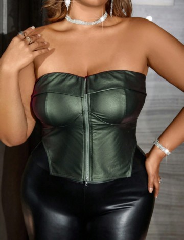 Top Shein Curve+, verde