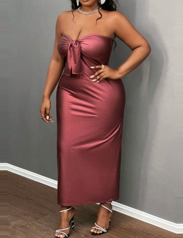Rochie maxi Shein Curve+, vișiniu