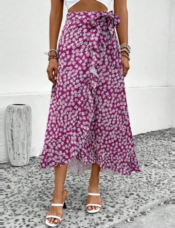 Fustă midi Shein, mix culori